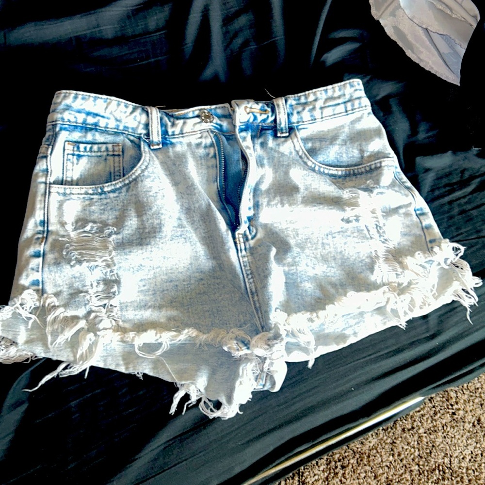 Light blue jean shorts!